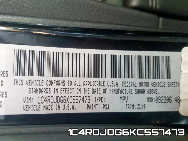 1C4RDJDG6KC557473 фото 2
