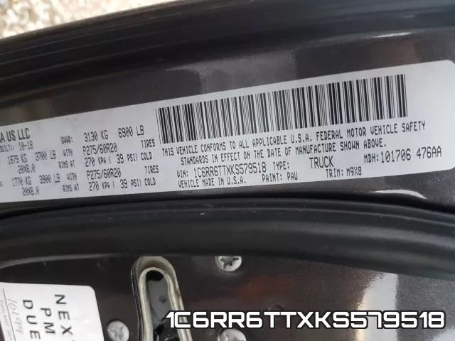 1C6RR6TTXKS579518 фото 2