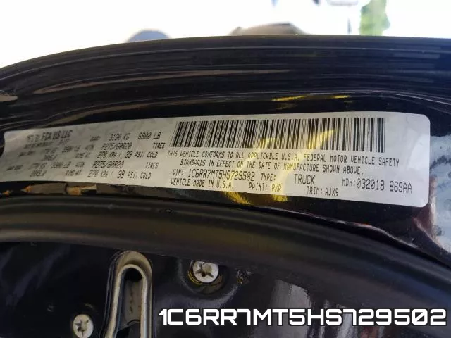 1C6RR7MT5HS729502 фото 2