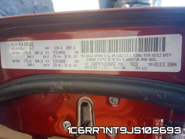 1C6RR7NT9JS102693 фото 2