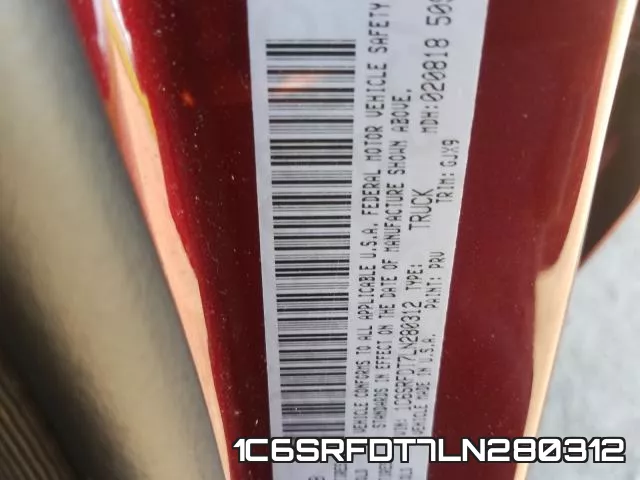 1C6SRFDT7LN280312 фото 2