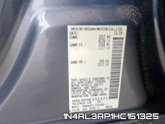 1N4AL3AP1HC151325 фото 2