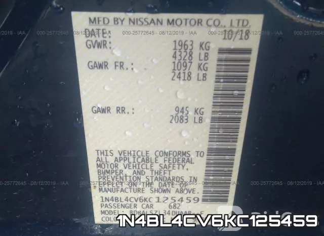 1N4BL4CV6KC125459 фото 10