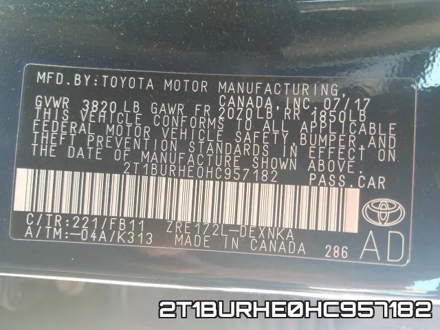 2T1BURHE0HC957182 фото 2