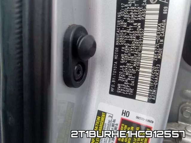 2T1BURHE1HC912557 фото 2