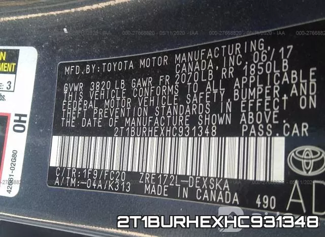 2T1BURHEXHC931348 фото 10