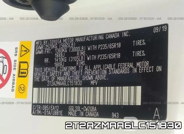 2T2AZMAA6LC151830 фото 10