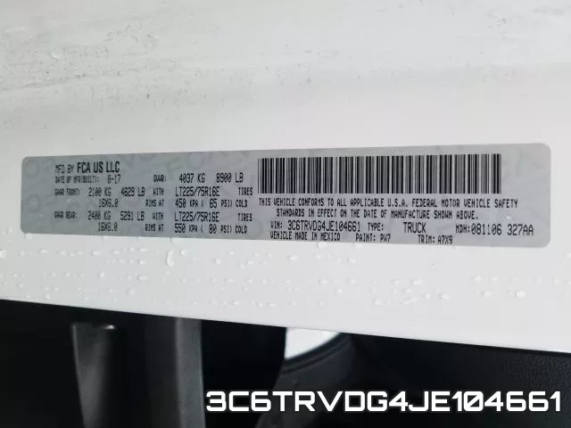 3C6TRVDG4JE104661 фото 2