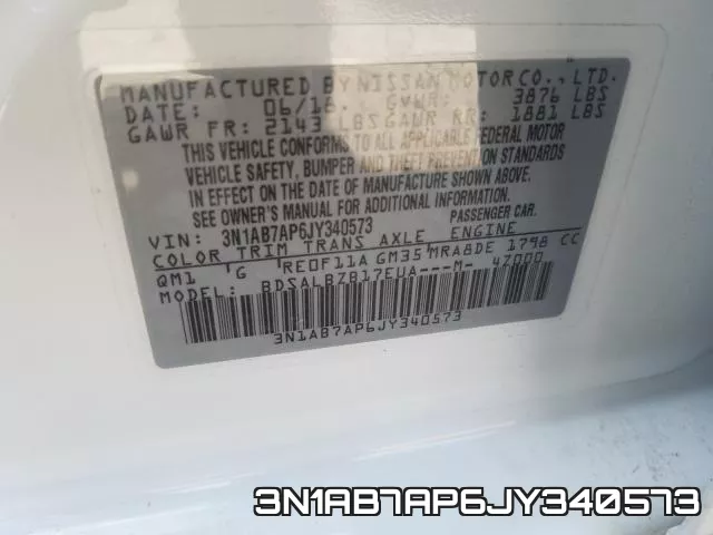 3N1AB7AP6JY340573 фото 2
