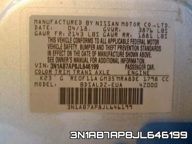 3N1AB7AP8JL646199 фото 2