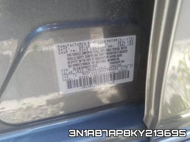 3N1AB7AP8KY213695 фото 2