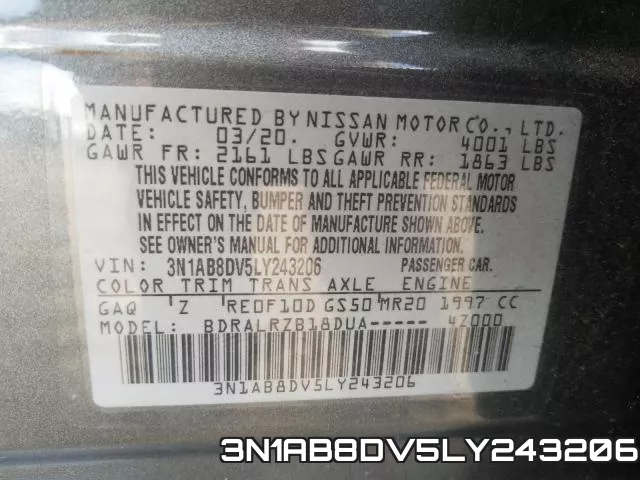 3N1AB8DV5LY243206 фото 2