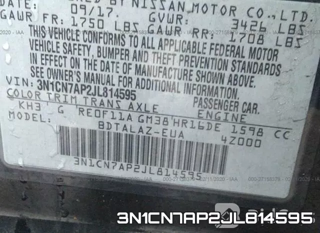 3N1CN7AP2JL814595 фото 10