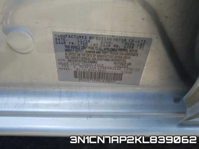 3N1CN7AP2KL839062 фото 2