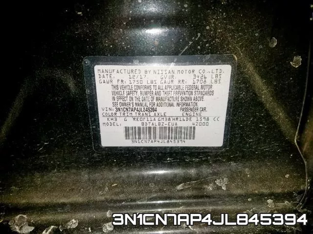 3N1CN7AP4JL845394 фото 2