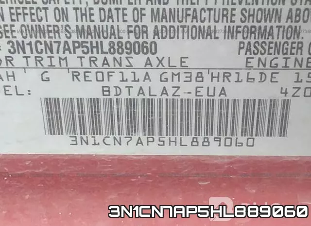 3N1CN7AP5HL889060 фото 9