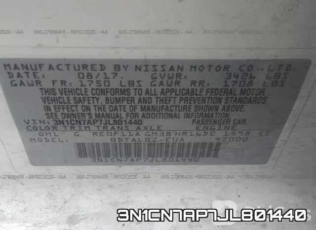 3N1CN7AP7JL801440 фото 10