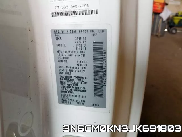 3N6CM0KN3JK691803 фото 2