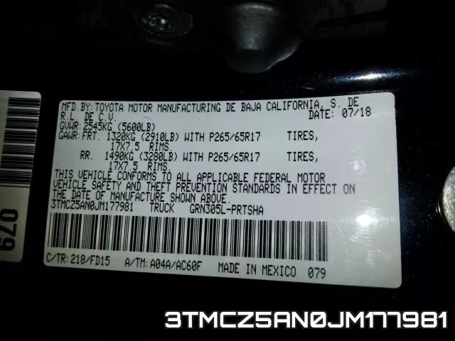 3TMCZ5AN0JM177981 фото 2
