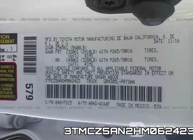 3TMCZ5AN2HM062423 фото 10