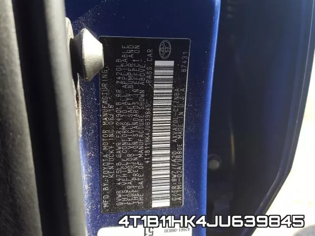 4T1B11HK4JU639845 фото 2