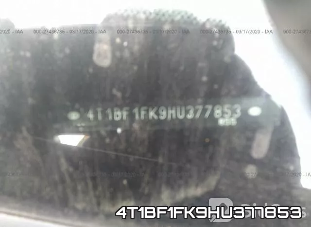 4T1BF1FK9HU377853 фото 10