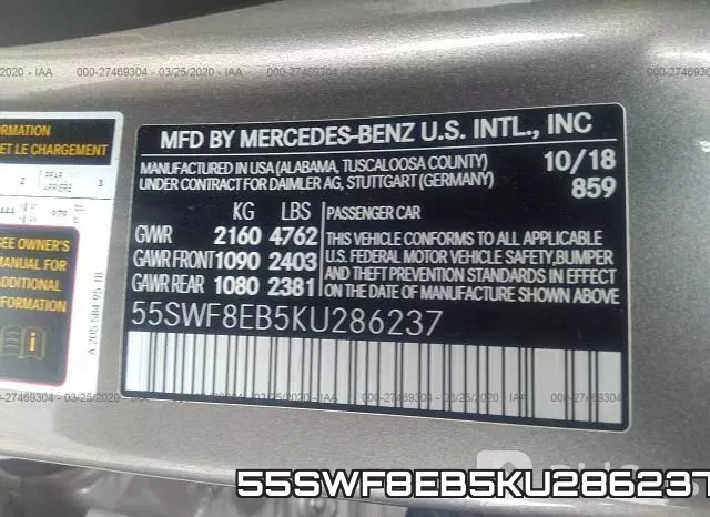 55SWF8EB5KU286237 фото 10