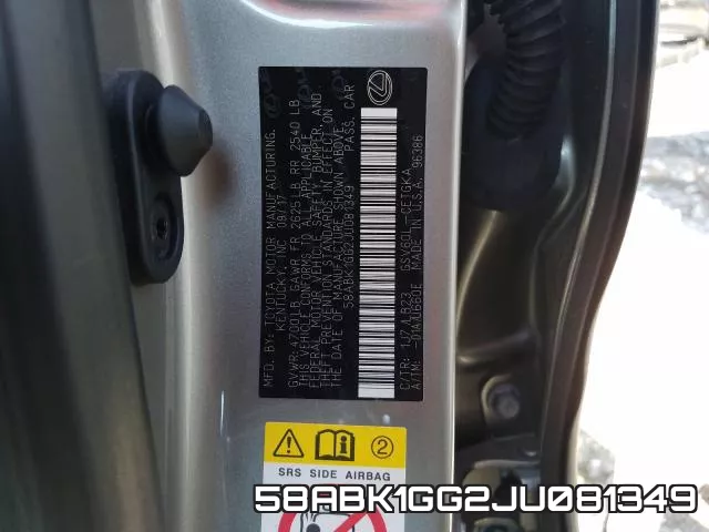 58ABK1GG2JU081349 фото 2