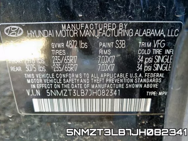 5NMZT3LB7JH082341 фото 2