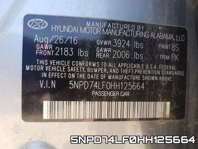 5NPD74LF0HH125664 фото 2