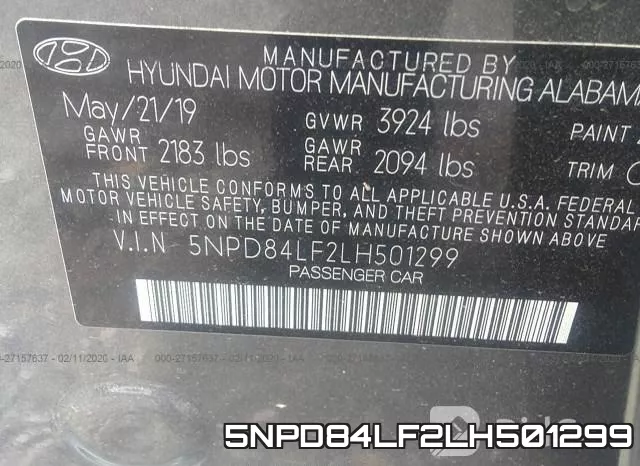5NPD84LF2LH501299 фото 10