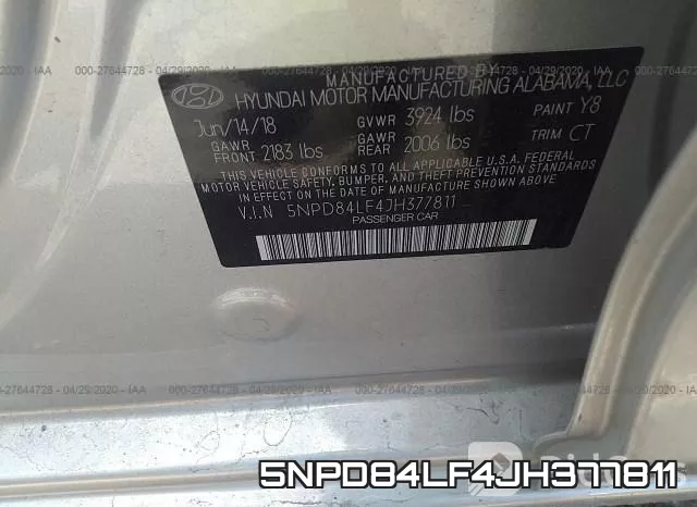 5NPD84LF4JH377811 фото 10