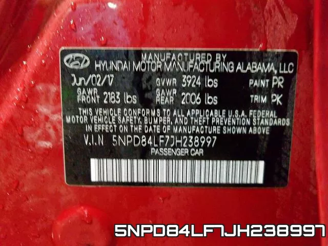 5NPD84LF7JH238997 фото 2