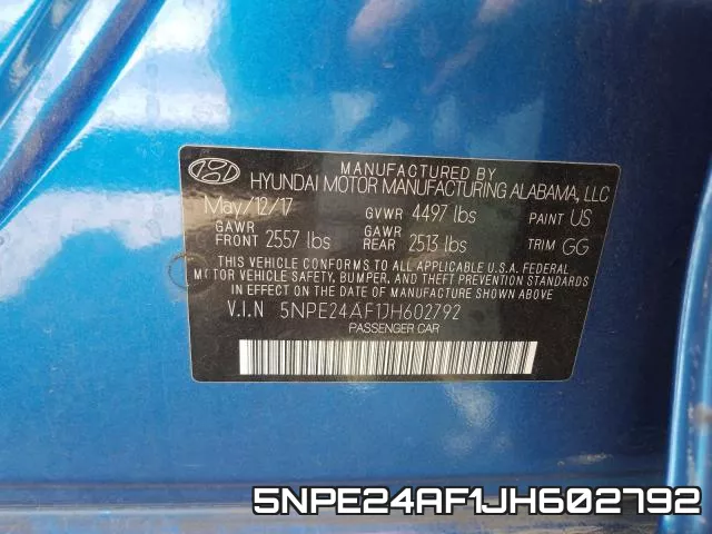 5NPE24AF1JH602792 фото 2