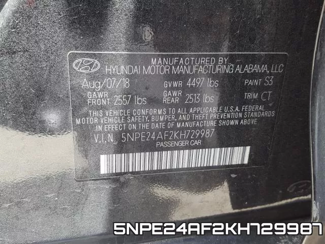 5NPE24AF2KH729987 фото 2
