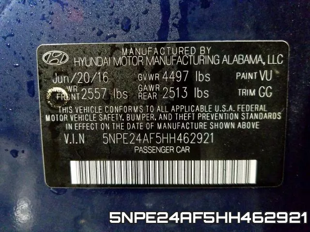 5NPE24AF5HH462921 фото 2