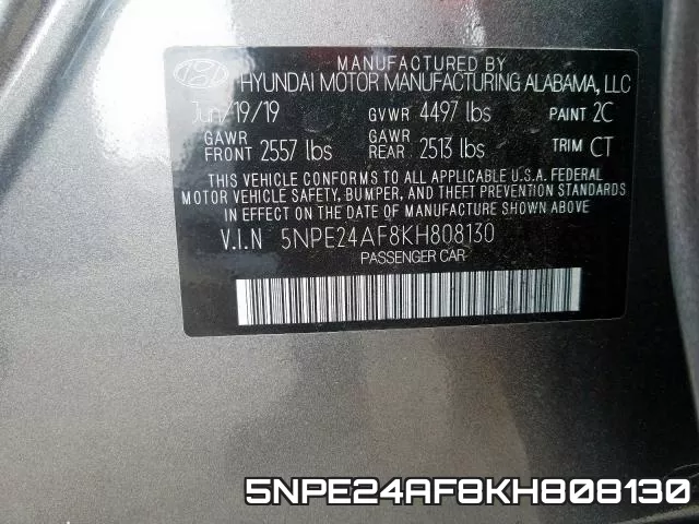 5NPE24AF8KH808130 фото 2