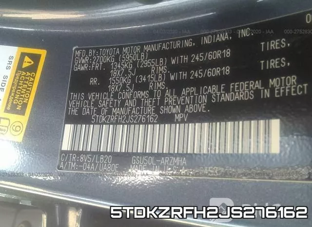 5TDKZRFH2JS276162 фото 10