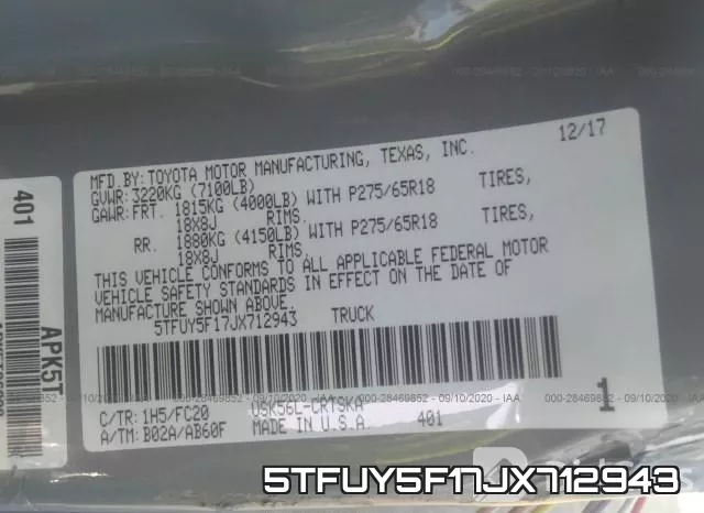 5TFUY5F17JX712943 фото 10