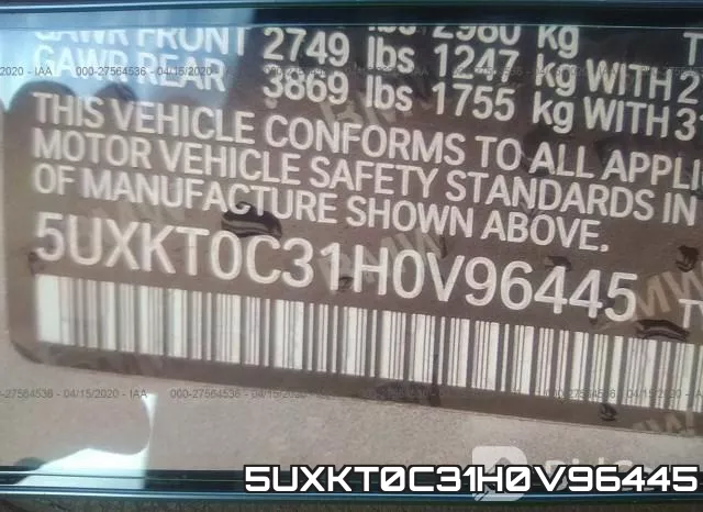 5UXKT0C31H0V96445 фото 10