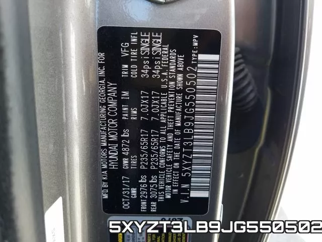 5XYZT3LB9JG550502 фото 2