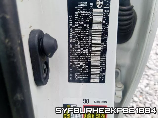 5YFBURHE2KP861884 фото 2