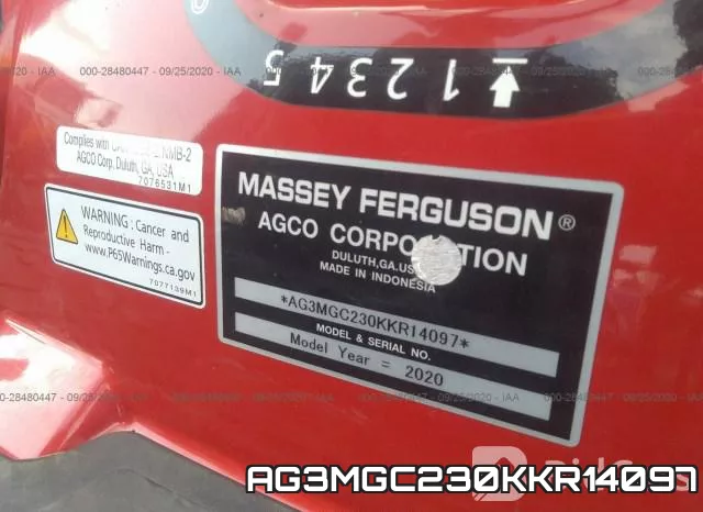 AG3MGC230KKR14097 фото 10