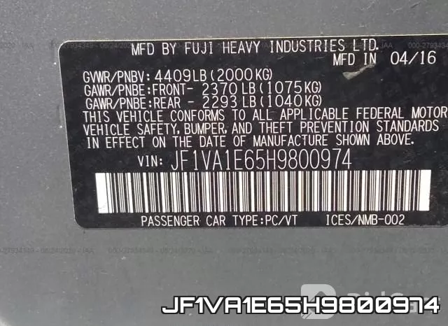 JF1VA1E65H9800974 фото 10