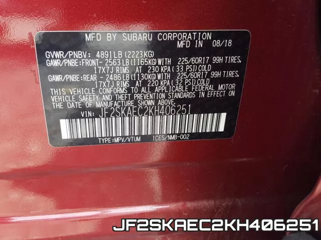 JF2SKAEC2KH406251 фото 2