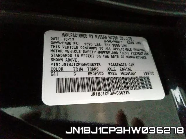 JN1BJ1CP3HW036278 фото 2