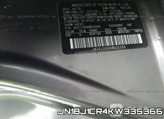 JN1BJ1CR4KW335366 фото 10