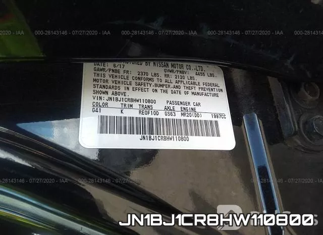 JN1BJ1CR8HW110800 фото 10