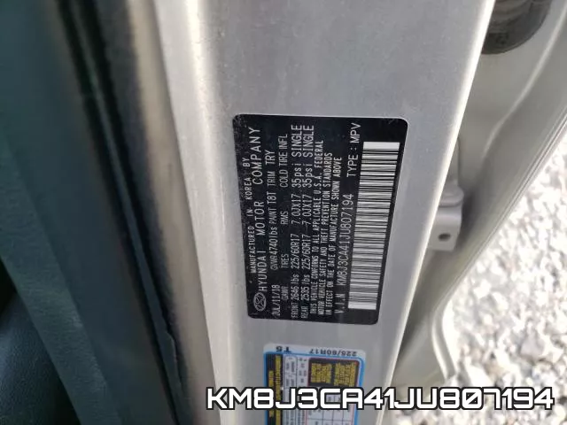 KM8J3CA41JU807194 фото 2