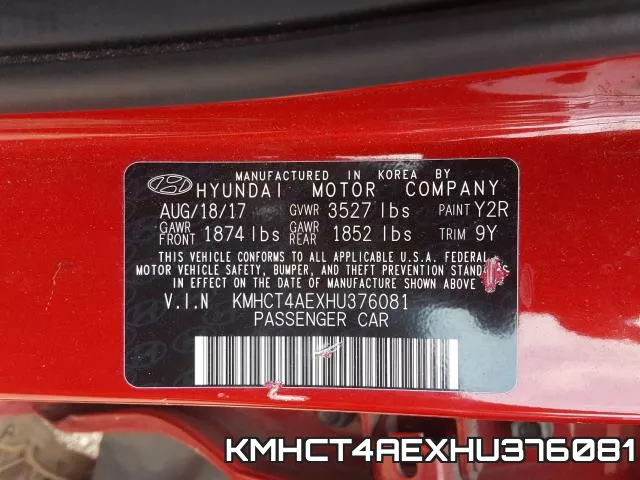 KMHCT4AEXHU376081 фото 2